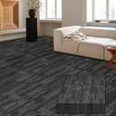 LITA Carpet Tiles Reusable 24" x 24" Squares Indoor/Outdoor 0.25" Pile Height Loop Pile, Non Slip Easy DIY Installation Peel and Stick Carpet Tile, Gray Polypropylene, (18 Tiles) (72 sqft/Box)