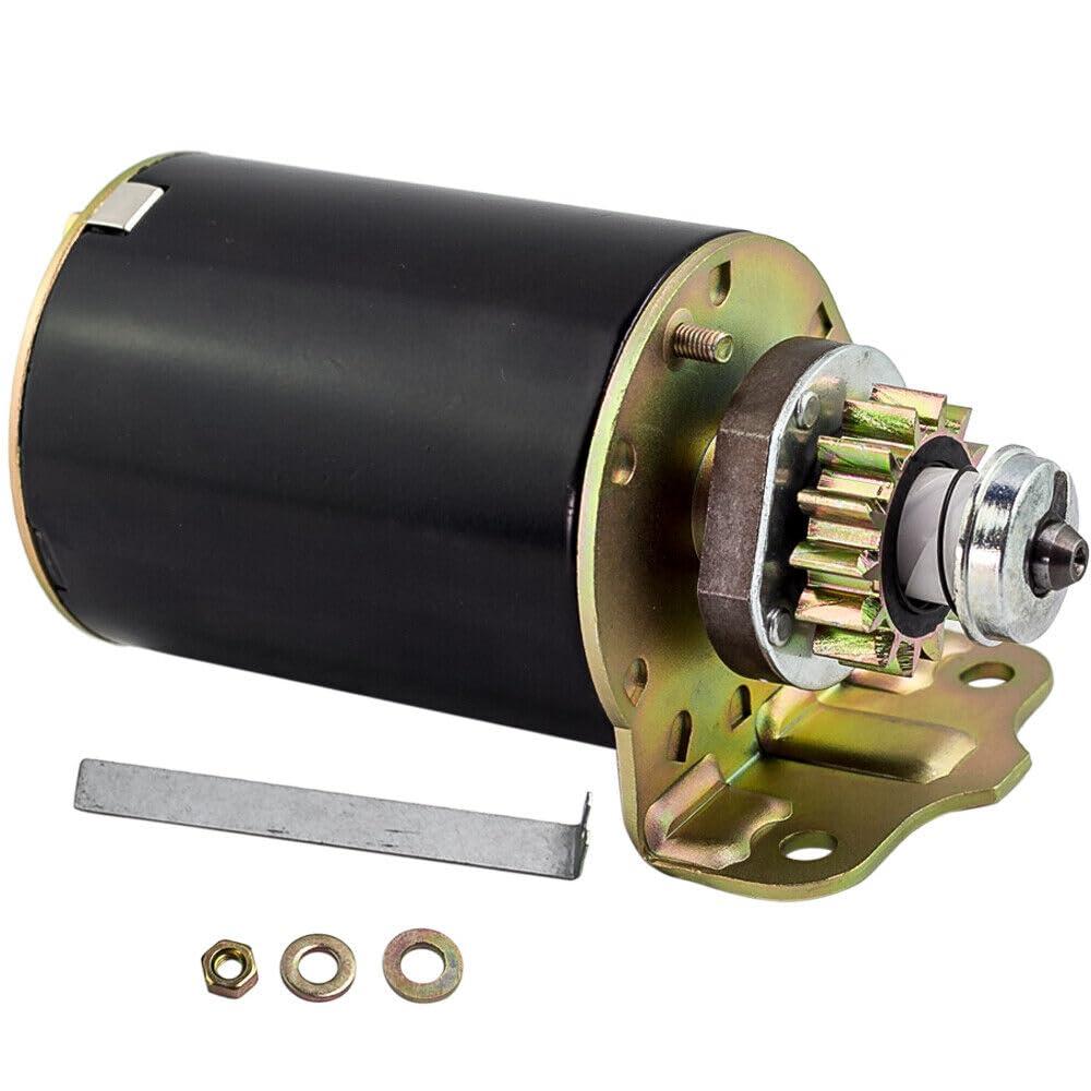 14 Tooth Starter Motor Replacement For Craftsman LT1000 LT2000 DYT4000 YT3000 B & S 13-21Hp 31H777, 42"48" Deck Riding Mower OHV John Deere LA120 LA135 LA145 LA155 LA165 LA100 LA105 LA125 Z225 Z225A