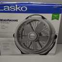 Lasko Wind Machine Fan, Air Circulator Fan with 3 Speeds, 20" Model 3300, Gray