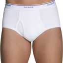 Fruit of the Loom Men's Underwear Briefs, Tag Free & Moisture Wicking, Assorted Color Multipacks (Medium, White)