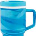 Infantino My 1st Tumbler, 9 Oz. Silicone Sippy Cup with Straw & Handle, Spill-Resistant Baby Cup for On-the-Go, BPA-Free Transition Bottle, Swirl Blueberry