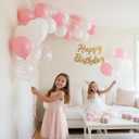 HILAVO Pink Bow Balloons, 12 Inch Pastel Light Pink Transparent White Bow Print Coquette Balloon for Girls Women Birthday Bachelorette Party Bridal Baby Shower Wedding Anniversary Decorations Supplies