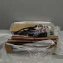 Fultyle Mid Century Modern Nightstand with Charging Station, Modern Bedside Table with Fluted Drawer and Storage Shelf, End Side Tables Living Room for Bedroom, Office (Rustic Brwon)