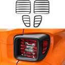 Hoolcar ABS Tail Light Lamp Covers Blinds Rear Taillight Guard for Jeep Renegade 2016-2021, Black