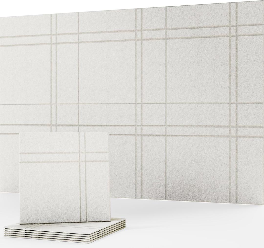 Sound Panels for Noise, Decorative Acoustic Wall Panels, 6 Pack