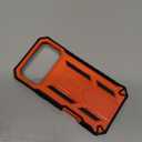 FNTCASE for iPhone 17 Pro Case: Military Grade Drop Proof Protection Mobile Cover with Kickstand | Matte Textured Rugged Shockproof TPU | Protective Sturdy iPhone 17 Pro Phone Cases 2025 - Orange