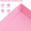 Kucoele 7 x 7 x 4 Inches Pink Paper Cake Boxes with Clear Lids, 20 Pack Square Charcuterie Boxes Disposable To Go Food Containers for 4-6 Inch Cake, Jumbo Cupcakes, Bakeries
