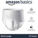 Amazon Basics Unisex Protective Underwear, Overnight Absorbency, Extra Large, 12 Count, (1 Pack of 12)