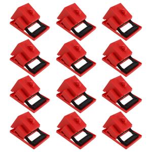 RealPlus Circuit Breaker Lockout Device, 12 Pack 480 to 600 Volt Clamp-on Single Pole Breaker Lock Out Device (Large)