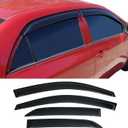 Window Visors Compatible with 2009-2013 Toyota Corolla, Dark Smoke Car Rain Sun Window Shade Guard Air Deflector by IKON MOTORSPORTS, 2010 2011 2012