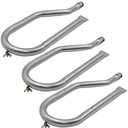 Hisencn Stainless Steel Gas Grill Burner Replacement, BBQ Tube Pipe Burner Parts for Costco Kirkland 720-0011, 720-0108, 720-0021, Nexgrill, Virco Classic Models, 16 1/2 inch x 6 1/8 inch,Set of 3
