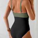 Eomenie Women's One Piece Swimsuit Tummy Control Slimming Bathing Suit Cutout Tie Knot Swimwear (L)
