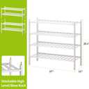 BMOSU 4-Tier Bamboo Shoe Rack Premium Stackable Shoe Shelf Storage Organizer for Hallway Closet Living Room Entryway Organizer(White Bamboo), 4-Tier（27*11*25.2inches）