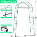 Garden Arch Trellis for Climbing Plants, 82 Inch Tall Grape Trellies for Outdoor,Flower Vegetable Tomato Cucumber Trellis with Clamp Netting, Metal Vine Plants Support for Wedding Garden Decoration