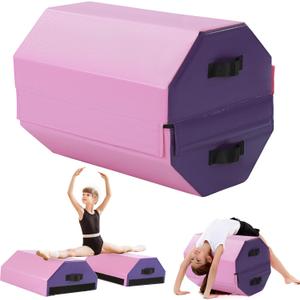BALAPET Detachable Gymnastics Octagon Mat, 19"x23" Tumbler Octagon Mat with Carrying Handles, Multifunctional Somersault Backbend Tumbling Trainer for Home Gym Exercise Preschool Kids Cheerleading