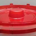 IRIS USA 24" Wreath Storage Container With Latches and Handle, 2 Pack, For Holiday Garland/Wreath, Holiday Decorations, and Heavy Duty, Portable, High Protection, and Space Saving Storage, Clear/Red