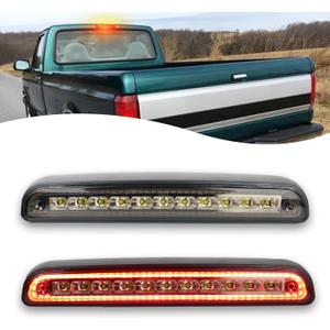 Smoked Lens LED 3rd Third Brake Light Replacement for Ford F150 F250 F350 1994-1996/ Bronco 1992-1996,Center High Mount Stop Lamp with Sealing Gasket