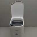 JOYBOS Bathroom Trash Cans,Adsorption Garbage Can with Press Type Lid,10L Dogproof Slim Plastic Narrow Trash Bin,3 Gallon Garbage Bin for Home,Office and Narrow Place