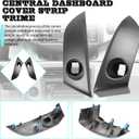 1 Pair Central Dashboard Cover Strip Trim Left and Right Compatible with 2006-2012 Toyota RAV4 Base Limited EV Sport Replaces 55413-42070-B0 55412-42060-B0