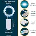 MUMUXI 12 Pack 7.2ft Fairy Lights Battery Operated String Lights, 20 Mini LEDs for Centerpiece Table Decorations, Wedding Party Bedroom Mason Jar Christmas, Cool White