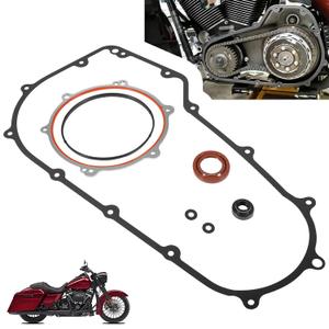 Compatible with Harley Davidson Primary Cover Gasket Kit fit 2006-2017 Road King Street Glides Electra Glide Ultra Limited FLHT Softail, Replace# 63859-95B 34901-07 17369-06 12066 12052A 34934-06
