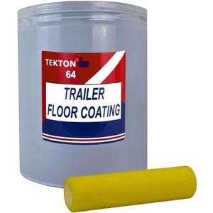 TK64 Roll On Application; Water Based Coating; Protects Wood Floors, Ramps and Walls; Non Skid Paint (1 Gallon, Gray with Foam Cover), 128 Fl Oz