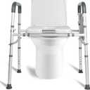 Raised Toilet Seat For Seniors 400Lbs, Adjustable Toilet Riser With Handles, Elevated Toilet Seat For Elderly, Pregnant, Handicap, Fit Any Toilet