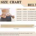Initlove Wide Stretchy Belt for Women Waist Elastic Waistband for Dresses (Fat Waist 26"-28", Bling Beige Band Gold Buckle)