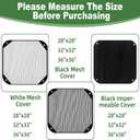 2 x Air Conditioner Covers for Outside Units 28" X 28", Breathable Mesh Central Air Conditioning Cover, Rain & Dust Resistant, Anti-Aging Universal Defener for All Season (White Mesh, 28" X 28")