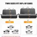 Dog Car Seat Cover for Back Seat, Waterproof Back Seat Cover with Zippered Armrest Access, Non Slip Rear Bench Cover for Cars SUVs - 52W