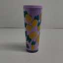 Mary Square SH00058 Bright Yellow Lemon Love Citrus 26 ounce Acrylic Travel Tumbler with Straw For Iced Coffee or Water