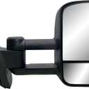 Passenger Right Side Door Towing Mirror Power and Heated with Signal Light on Glass Textured Back Cover For Chevy Silverado Sierra 1500 2500 3500HD from 2007 to 2013