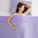 Elegear Revolutionary Cooling Blanket Queen Absorbs Heat to Keep Body Cool for Night Sweats, Arc-Chill 3.0 Cool Fiber Q-Max>0.5 for Hot Sleepers, Lightweight Summer Cold Blankets for Sleeping, Purple (79" x 86")