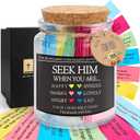 Christmas Bible Verse Jar, Seek Him Bible Verses Jar For Daily Encouragement, Church Graduation Baptisms Confirmation Christian Gifts for Women Men Teen, Inspirational Religious Gifts for Mom Friends