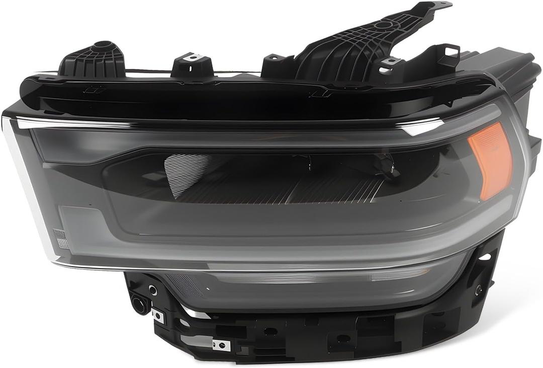 Headlight Assembly Compatible with Ram 2500 3500 2019-2024 | Headlamp with DRL Driver Left Side 68360179AD Direct Replacement Plug & Play Installation