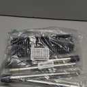 Floor Scrub Brush with Long Handle, 3 in 1 Scrape and Heavy-Duty Stiff Bristle Scrubber Brush for Cleaning Shower Bathroom, Patio, Pool, Garage, Kitchen, Wall and Deck (Gray, 1 Pack)