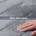 Buganda Memory Foam Bath Mat, 47" x 17", Ultra Soft and Non-Slip Bathroom Rugs, Water Absorbent and Machine Washable Bath Rug Runner for Bathroom, Shower, and Tub, Medium Grey
