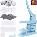 MK.Bear Fridge Magnet Button Maker Machine 50mm/1.97 inchSquare-Shaped Pin Maker Machine for Refrigerator Magnet, DIY Square Button Press Machine with 100 Sets Fridge Magnet Button Maker Supplies