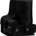 MegaGear MG1877 Ever Ready Leather Camera Case compatible with Nikon Coolpix P950 - Black