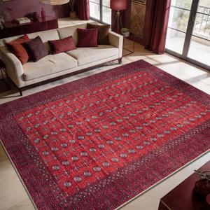 Keen Home Design Vintage Washable Area Rug, Non-Slip Low Pile, 6x9 | Machine Washable Soft Chenille, Under 0.2 In Low Pile, Non-Slip Backing; Living Room, Dining Room, Bedroom, Office