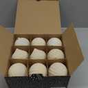 KI Store Velvet Christmas Balls Cream White 25pcs Flocked Christmas Tree Ornaments Assortment for Xmas Tree Holiday Decor