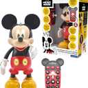 LEXiBOOK - Disney - Bilingual Mickey Robot - English/Spanish, 100 Educational quizzes, Light Effects, Dance, programmable, Articulated, Black/red - MCH01i2