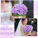 8 Pack Purple Peonies Artificial Flowers, Fake Silk Hydrangea Bouquet for Bridal Wedding Home Table Decor Reusable Dining Opening Ceremony Birthday Arrangement Faux Floral