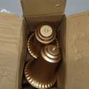 Nuptio Pcs of 2 Metal Trumpet Vase Elegant Wedding Centerpieces Vase for Party Decoration, 31.9cm/12.56" Tall Artificial Flower Arrangements for Anniversary Ceremony Gold