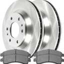 AutoShack Brake Rotors with Brake Pads Front Brake Rotor & Pad Replacement Kit for Buick Rainier Isuzu Ascender GMC Envoy Chevrolet Trailblazer 2002-2004 Oldsmobile Bravada 4WD RWD CBO65071882C32