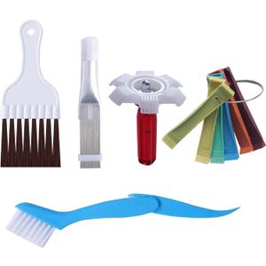 10 Pcs Air Conditioner Fin Comb Cleaner kit AC Coil Cleaning Brush 5 Different Fin Combs Condenser Fin Straightener AC Evaporator Comb Radiator Repair Clean Tool