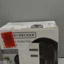 BLACK+DECKER 7-Inch Portable Turbo Fan, 3-Speed Settings, Desktop Personal Cooling for Table with 90 Tilt Angle Fan Head, Lightweight for Bedroom or Office, BFTU107, Black