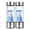 Hydrogen Water Bottle Generator 2 Pack 2025 w SPE/PEM Tech Water Ionizer, Portable Hydrogenated Water Machine Improve Water in 3 Minutes Hydrogen Rich