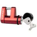 METOWARE Trailer Tongue Coupler Lock with All-Weather Rubber Cap, 1/4" Dia with 7/10" Span Heavy-Duty Trailer Coupler Lock for Tow Boat RV Truck Car's Coupler (1 Pack, Red)