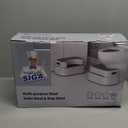 MR.SIGA Toilet Stool Squat Adult, Bathroom Stool Heavy Duty, Anti Slip Toilet Step for Bathroom, Toddler Step Stool for Kids, Off-White & Dark Gray